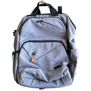 Hap Tim Grey Unisex Diaper Bag Backpack, Large Capacity Travel, Water Resistant
